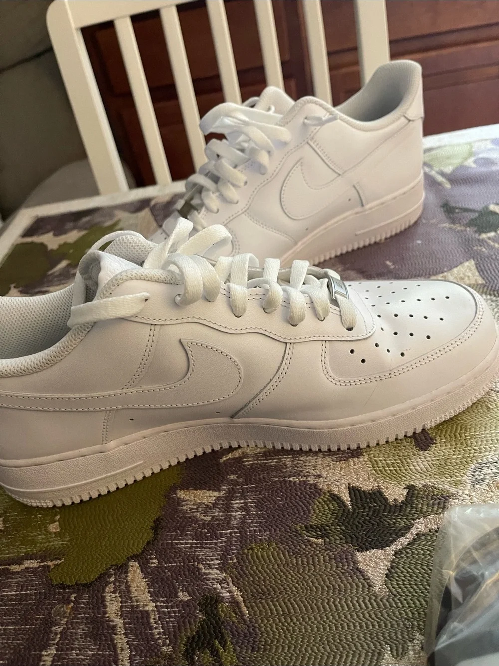 Nike All-White Air Force Low-Top Sneakers